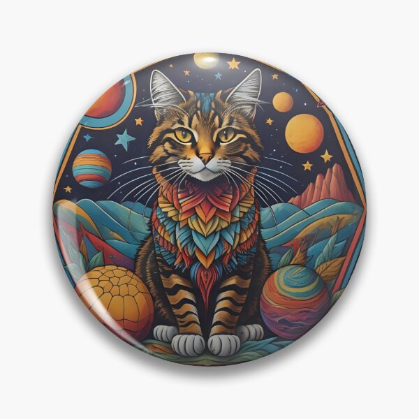Item preview, Celestial Cat with Planets designed and sold by Qlutique.