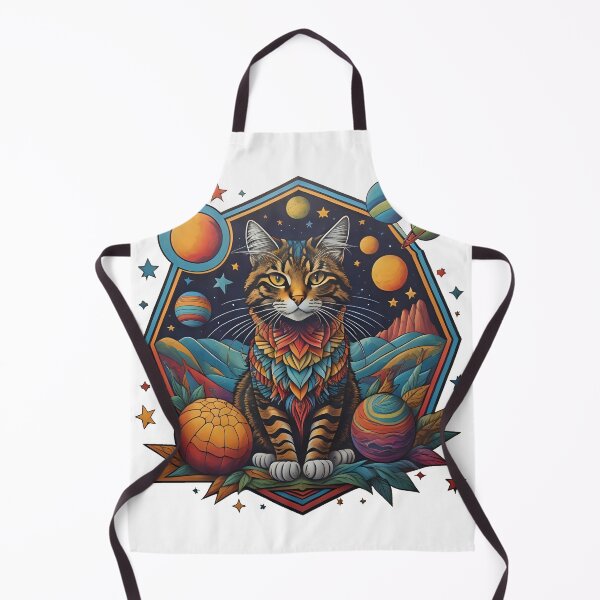 Item preview, Celestial Cat with Planets designed and sold by Qlutique.