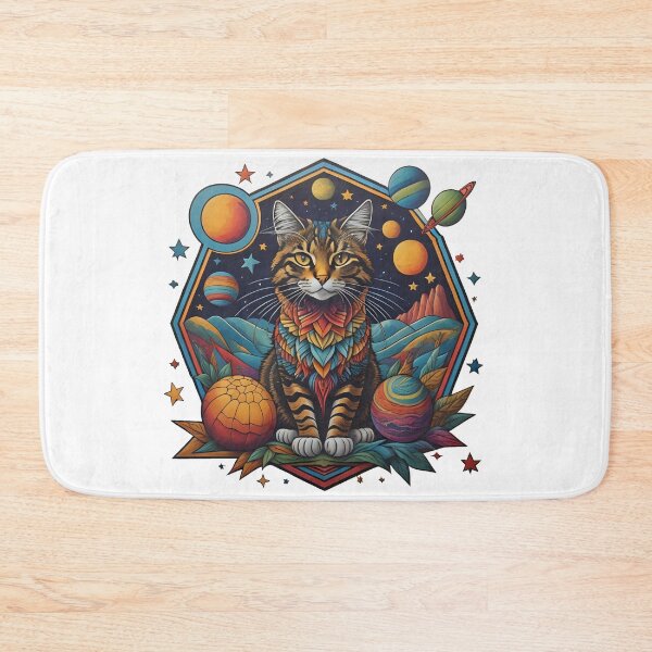 Item preview, Celestial Cat with Planets designed and sold by Qlutique.