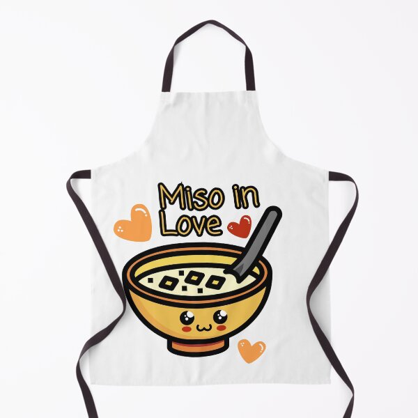 Item preview, Miso in Love- chibi miso couple design, playful food pun gift, kawaii couple wall art designed and sold by Kristalin Glass.