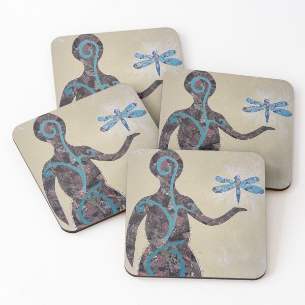 Item preview, Dragonfly Goddess collage designed and sold by susanmercuria.