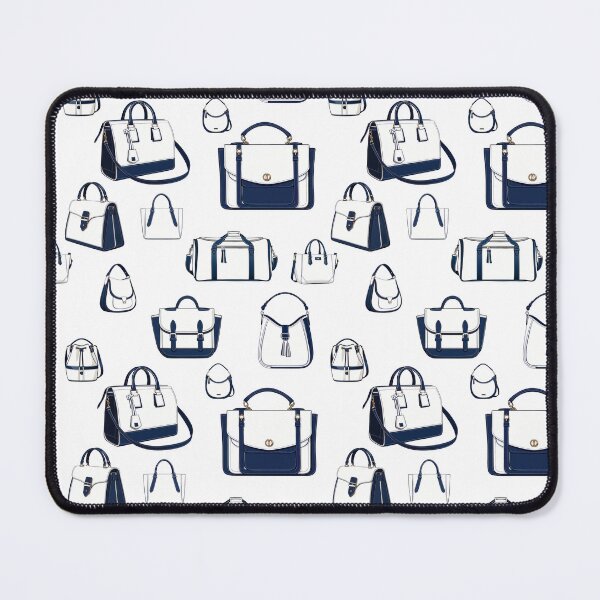 Item preview, Pattern Navy Blue and White Luxury Handbags designed and sold by Une Affaire de Filles.