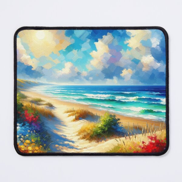 Item preview, Coastal Bliss - Vibrant Beach Pathway Art Print designed and sold by BeaconMarketing.