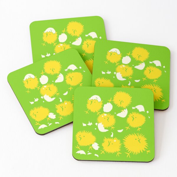 Item preview, 7 cheeky yellow chicks hatch from Easter eggshells designed and sold by Luzi Illustrella.