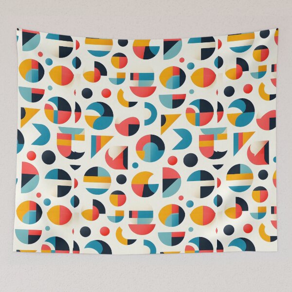 Item preview, 80s Moons geometric pattern  designed and sold by Yislaaik Digital Marketing.