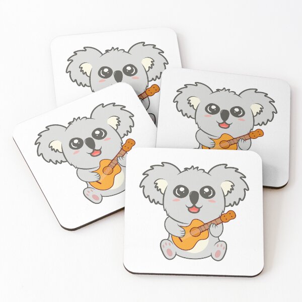 Item preview, Adorable koala Playing Acoustic Guitar Cartoon designed and sold by RayanPod.