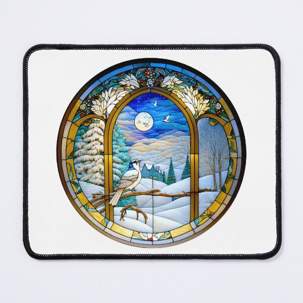 Item preview, Stained Glass Night Christmas Windows designed and sold by witch-night.