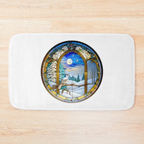 Item preview, Stained Glass Night Christmas Windows designed and sold by witch-night.
