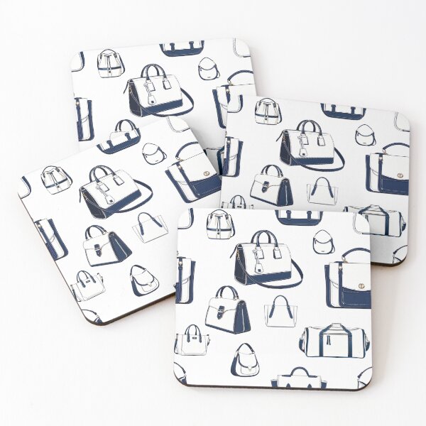 Item preview, Pattern Navy Blue and White Luxury Handbags designed and sold by Une Affaire de Filles.