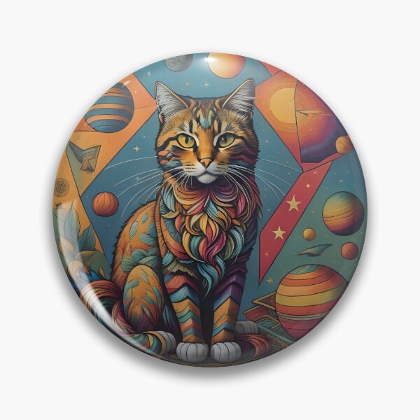 Item preview, Celestial Cat with Planets designed and sold by Qlutique.
