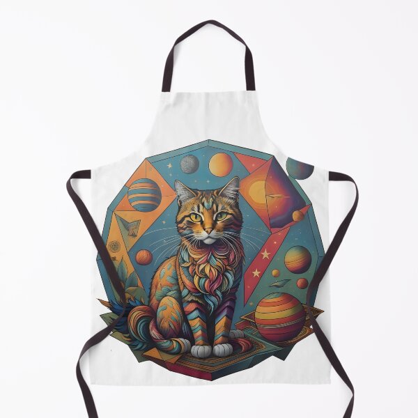 Item preview, Celestial Cat with Planets designed and sold by Qlutique.