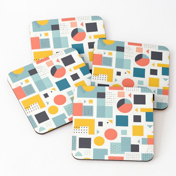 Item preview, 80s Circles Squared geometric pattern  designed and sold by Yislaaik Digital Marketing.