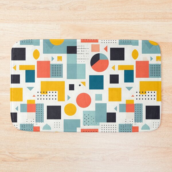 Item preview, 80s Circles Squared geometric pattern  designed and sold by Yislaaik Digital Marketing.