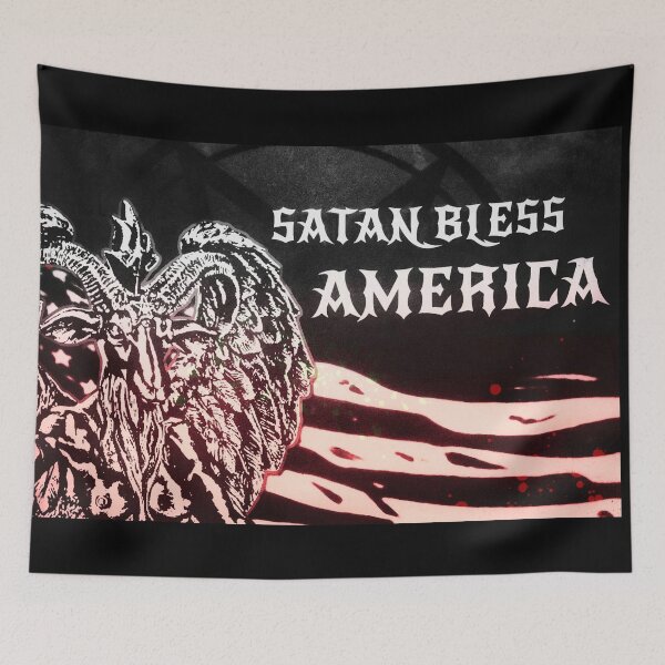 Item preview, Satan Bless America Variant (Baphomet) designed and sold by bratdemon.
