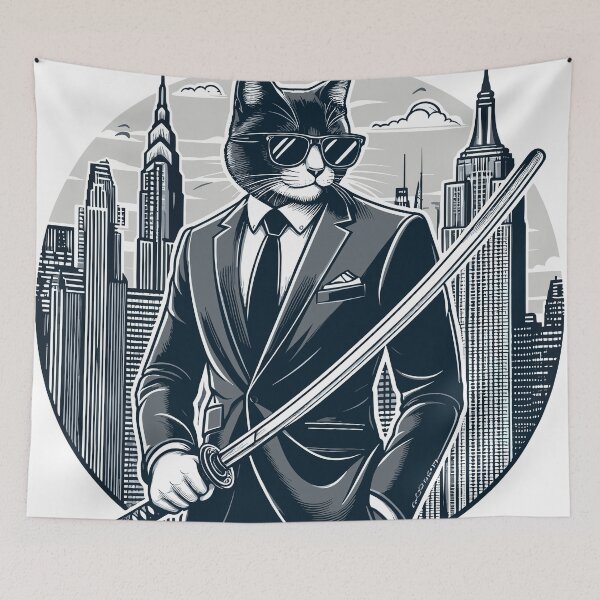 Item preview, Cat Assasin designed and sold by bihtti.