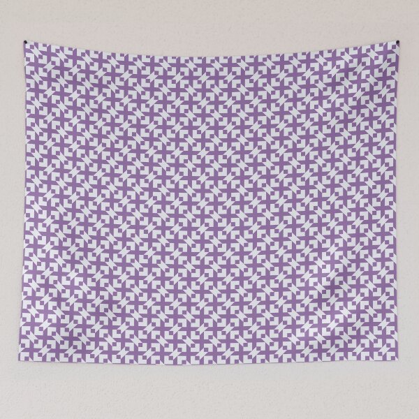 Item preview, Iranian Geometric Pattern in Lavender and White designed and sold by Harmonish.