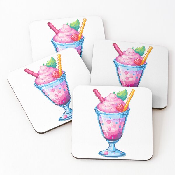 Item preview, Strawberry Ice Cream in a cup- Pixel art designed and sold by octoboobs.