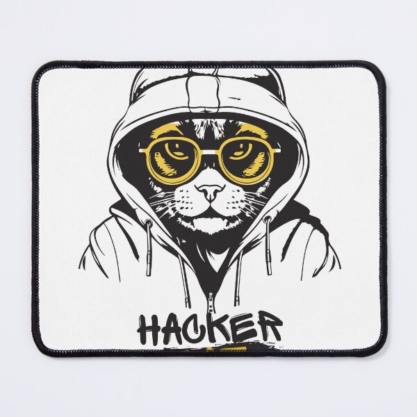Item preview, hacker cat designed and sold by HafsaIrfan.