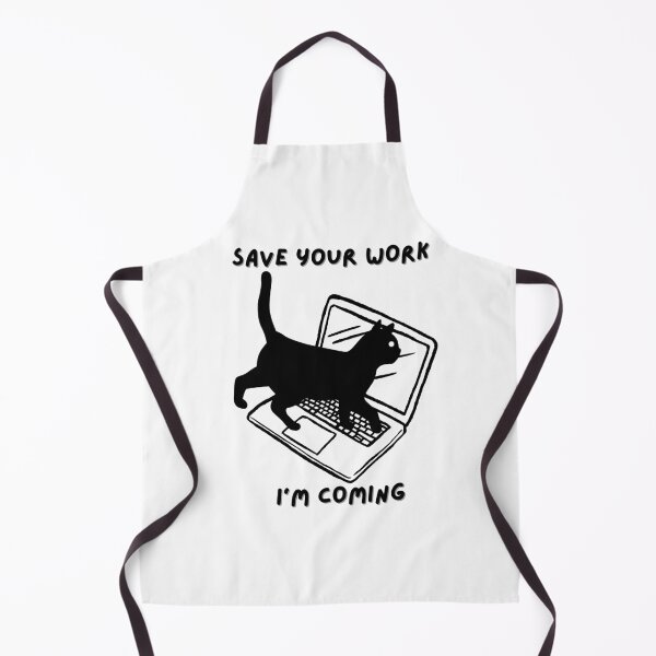 Item preview, funny cat and computer designed and sold by IdeasStudio.