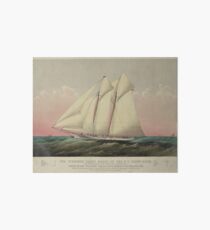 Vintage Schooner Yacht Illustration (1870) Art Board