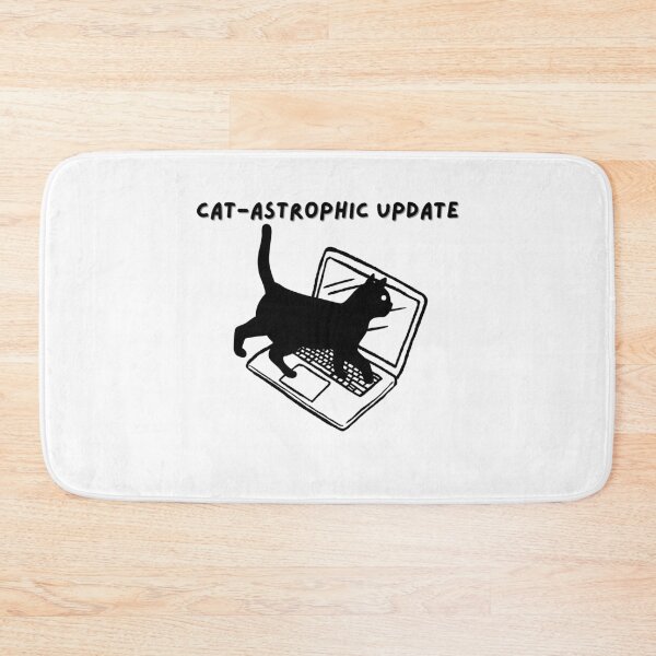 Item preview, catastrophic update funny cat and computer designed and sold by IdeasStudio.