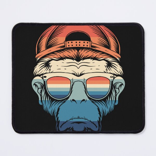 Item preview, monkey with glasses  designed and sold by HafsaIrfan.