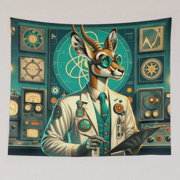 Item preview, Atompunk Gazelle Scientist designed and sold by Zestpond.
