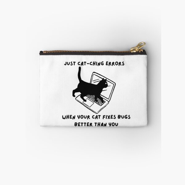 Item preview, catching errors funny cat and computer designed and sold by IdeasStudio.
