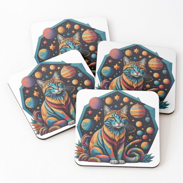 Item preview, Celestial Cat with Planets designed and sold by Qlutique.