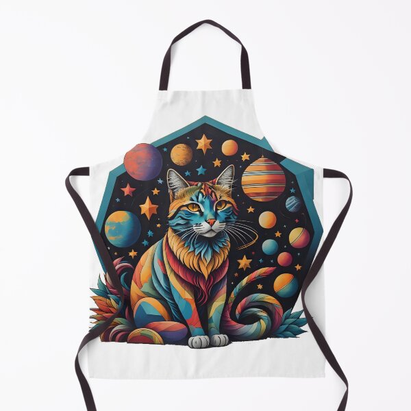 Item preview, Celestial Cat with Planets designed and sold by Qlutique.