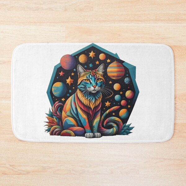 Item preview, Celestial Cat with Planets designed and sold by Qlutique.