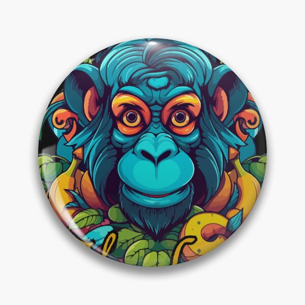 Item preview, colorful monkey  designed and sold by HafsaIrfan.