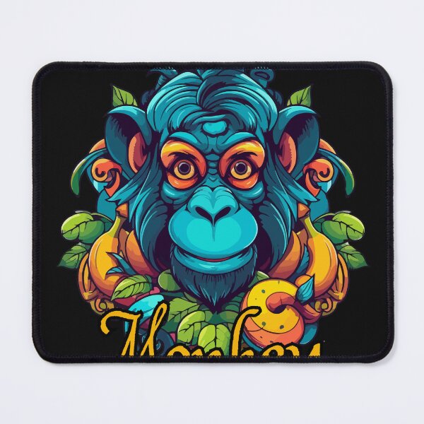 Item preview, colorful monkey designed and sold by HafsaIrfan.