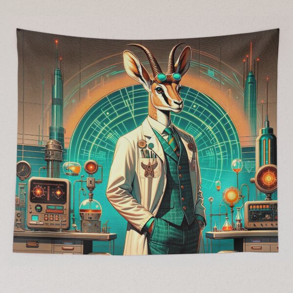 Item preview, Atompunk Gazelle Scientist designed and sold by Zestpond.