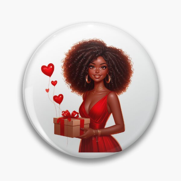 Item preview, Valentine´s Day Afro American Woman, Fashion Illustration, Valentine Design, Valentine Gift. designed and sold by gabrielakrall.