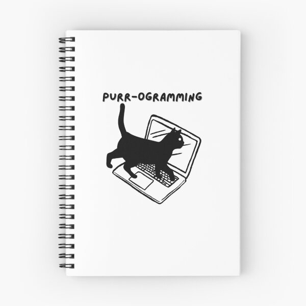Item preview, programist funny cat and computer designed and sold by IdeasStudio.