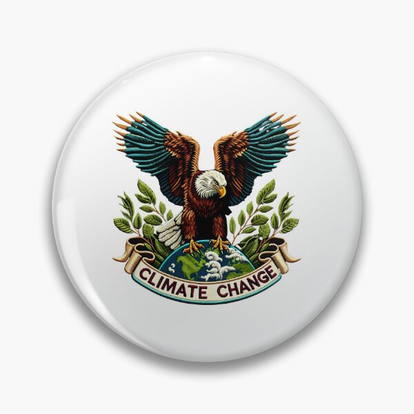 Item preview, Eagle Climate Change Embroidery Art designed and sold by #Adulting Central.