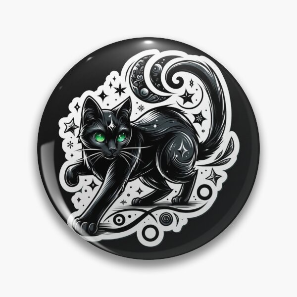 Item preview, Stylish Black Cat Illustration designed and sold by Anavai987.