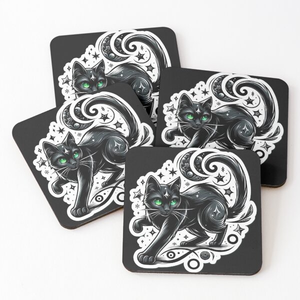 Item preview, Stylish Black Cat Illustration designed and sold by Anavai987.