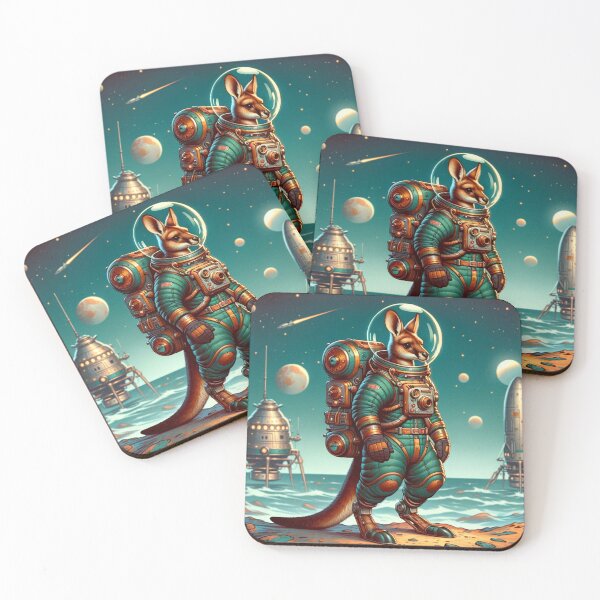 Item preview, Atompunk Kangaroo Astronaut designed and sold by Zestpond.
