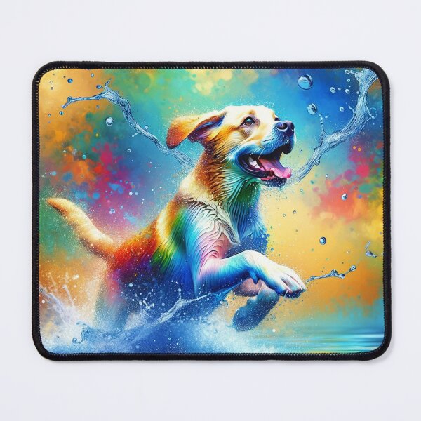 Item preview, Labrador Retriever Splashing in Water  | Joyful Dog Beach Art designed and sold by TheMostLikely.
