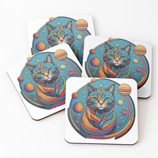 Item preview, Celestial Cat with Planets designed and sold by Qlutique.