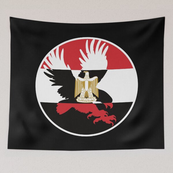 Item preview, Egypt Steppe Eagle Egyptian National Animal Flag designed and sold by FlagX.