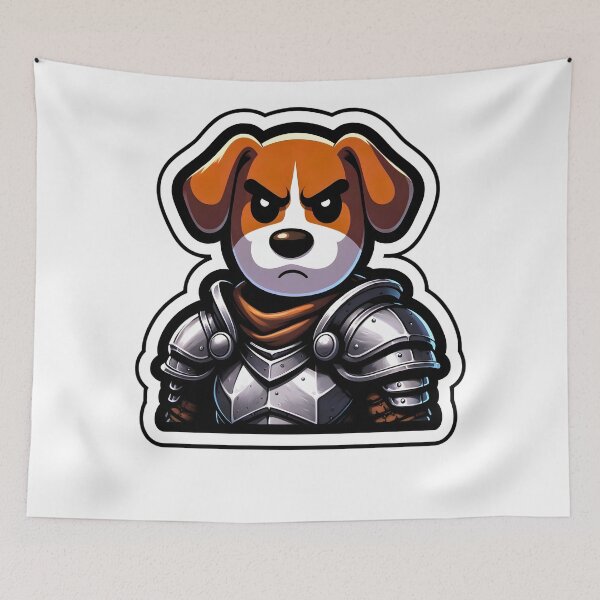 Item preview, serious warrior dog  designed and sold by VividDripCo.