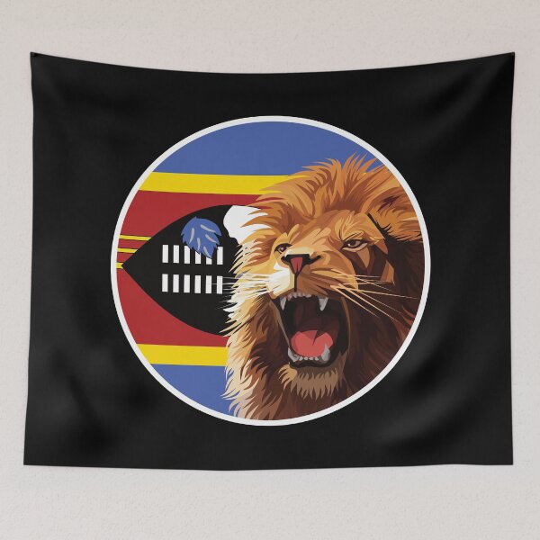 Item preview, Eswatini Lion Swazi National Animal Flag designed and sold by FlagX.