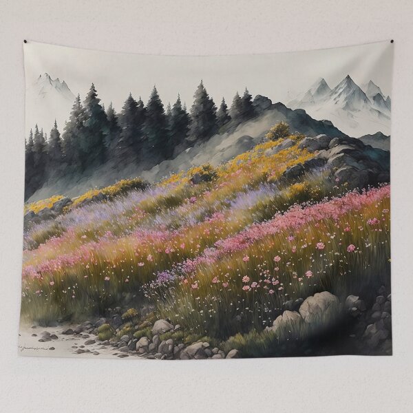 Item preview, Alpine Meadow Art Work designed and sold by ArtsyWishesShop.