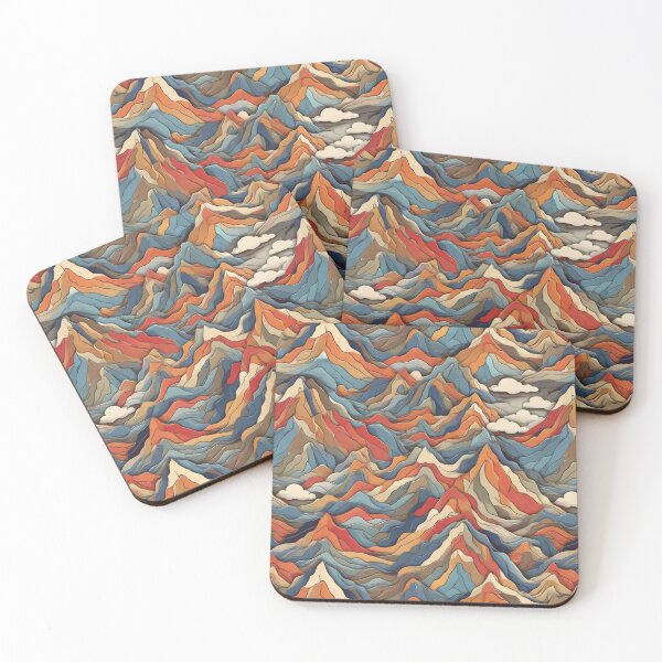 Item preview, Pattern of colorful mountains designed and sold by CreativeSparkzz.