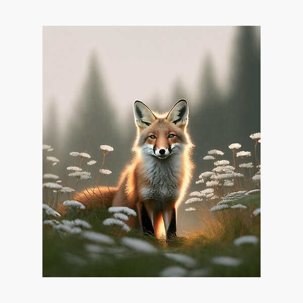 Item preview, Fox in Flowers designed and sold by Blue Horse Photo Magic.