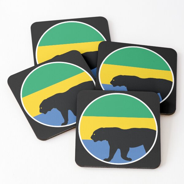 Item preview, Gabon Black Leopard Gabonese National Animal Flag designed and sold by FlagX.