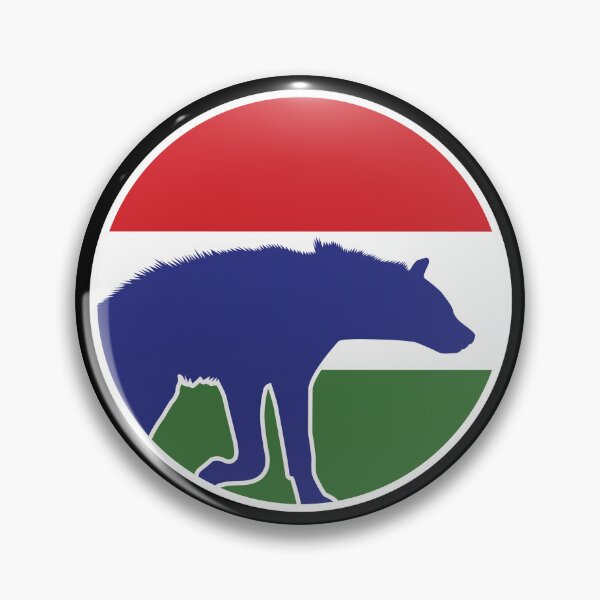 Item preview, Gambia Hyena Gambian National Animal Flag designed and sold by FlagX.
